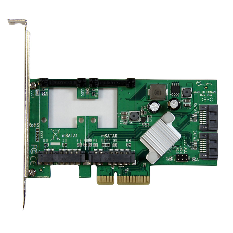 StarTech PEXMSATA3422 2-Port PCI Express 2.0 SATA III 6Gbps RAID Controller Card